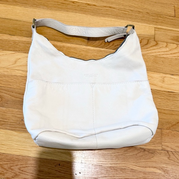 American Leather Company Carrie Hobo Bag in Cream - Picture 5 of 11